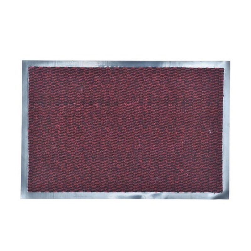 ARIA TRADE Πατάκι Χαλάκι Εισόδου Lisa 80x60 cm - Κόκκινο/Ασημί