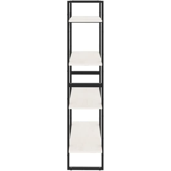Βιβλιοθήκη VidaXL από Ξύλο 80x30x140 cm - Λευκό/Μαύρο image 4