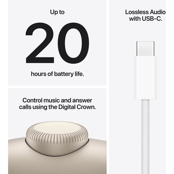Apple AirPods Max 2 Ασύρματα Ακουστικά Κεφαλής - Starlight image 6