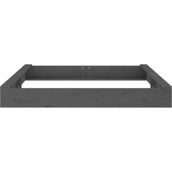 VidaXL Αμμοδόχος με Καθίσματα Τετράγωνη 160x160x20cm Ξύλινη - Γκρι image 4