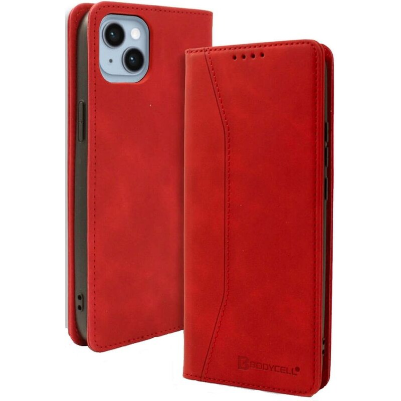 BODYCELL Θήκη Apple iPhone 15 Plus - Bodycell Book Case - Red