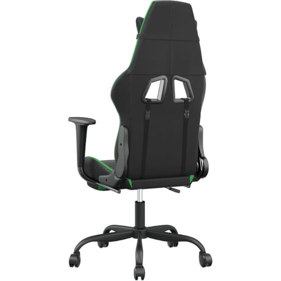Καρέκλα Gaming VIDAXL 3143656 με Υποπόδιο από Τεχνητό Δέρμα - Μαύρο image 3