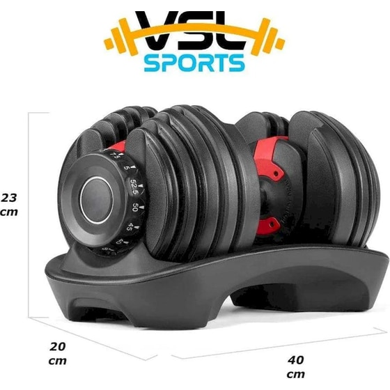 Αλτήρας VSL Sports VSL140067 Ρυθμιζόμενος με Δίσκους 2 - 24kg & Βάση image 3