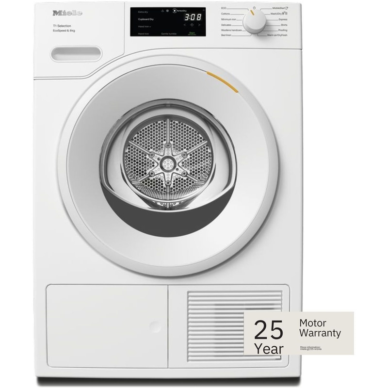 MIELE TSC643WP EcoSpeed 8 kg με Αντλία Θερμότητας Λευκό με WiFi Στεγνωτήριο Ρούχων