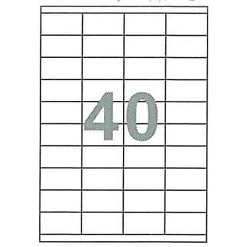 Αυτοκόλλητες Ετικέτες Next Fleks Λευκό (100 Φύλλα - 4.000 Τεμάχια )