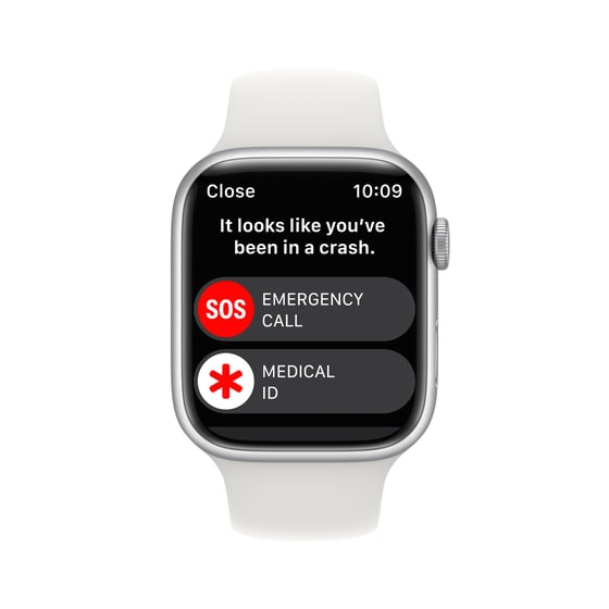 Apple Watch Series 8 GPS 41mm - Silver Aluminium Case with White Sport Band - Regular image 5