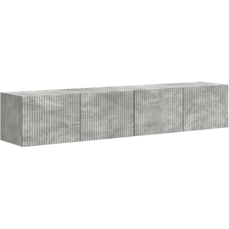 Έπιπλο Τηλεόρασης VidaXL Επιτοίχιο 2 τμχ 78,5 x 30 x 29,5 cm - Γκρι Σκυροδέματος