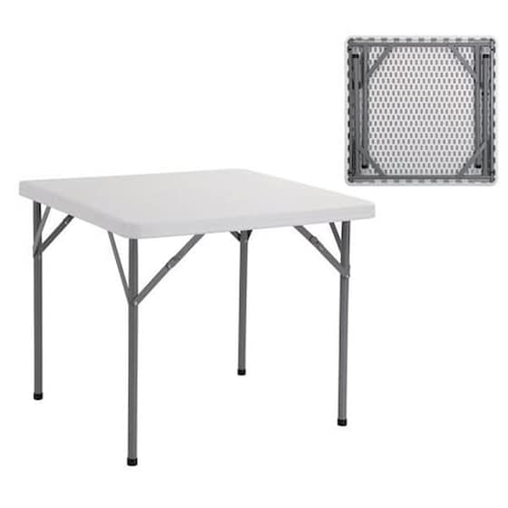 Τραπεζάκι Σαλονιού Woodwell από Αλουμίνιο Blow 86x86cm - Λευκό image 0