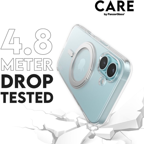 Θήκη Apple iPhone 16 - PanzerGlass MagSafe Kickstand Case - Transparent with Black Stand image 5