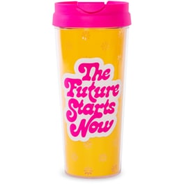 Κούπα Θερμός Ban.do The Future Starts Now Πλαστική 16oz - Κίτρινο/Ροζ