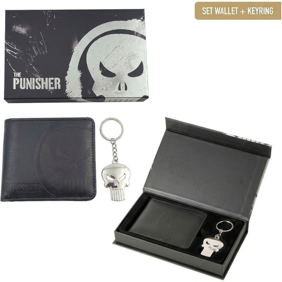 Σετ Cerda με Πορτοφόλι &Μπρελόκ Marvel - Punisher image 0