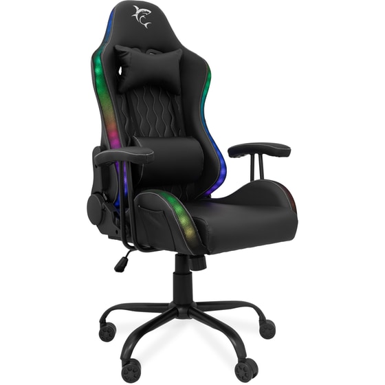 Καρέκλα Gaming White Shark Indianapolis από Τεχνητό Δέρμα - Μαύρη image 1