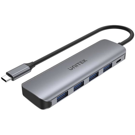 USB Hub Unitek H1107A USB-C με  5 θύρες - Γκρι image 0