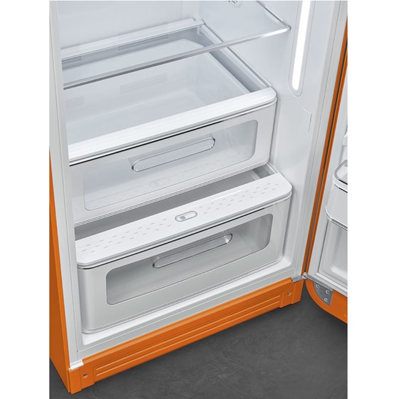 SMEG FAB28ROR5 270 Lt Πορτοκαλί Μονόπορτο Ψυγείο image 3