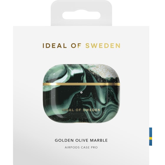 Θήκη Ακουστικών Ideal of Sweden Printed για Apple AirPods Pro - Golden Olive Marble image 3