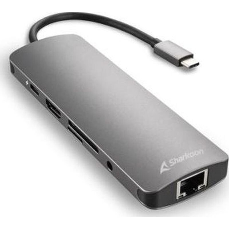 Sharkoon USB-C Docking Station με HDMI 4K PD Ethernet - Γκρι