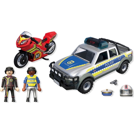 PLAYMOBIL®&nbsp; City Action Αστυνομικό Όχημα Pickup και Μοτοσυκλέτα (71875) image 1