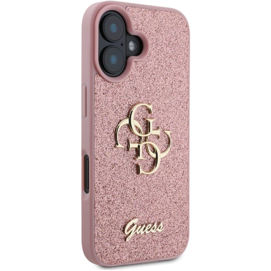 Θήκη Apple iPhone 16 Guess Fixed Glitter Big 4g - Ροζ image 3