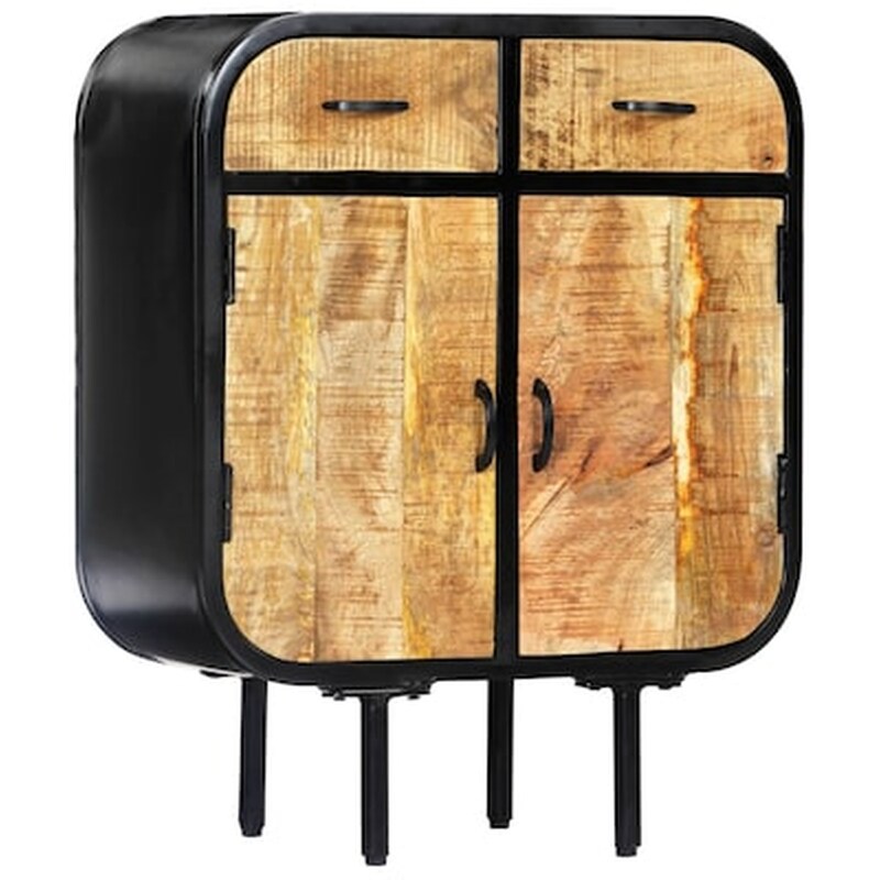 VIDAXL Vidaxl Μπουφές Ψηλός 60 X 30 X 75 Εκ. Μασίφ Ξύλο Μάνγκο/σίδηρος