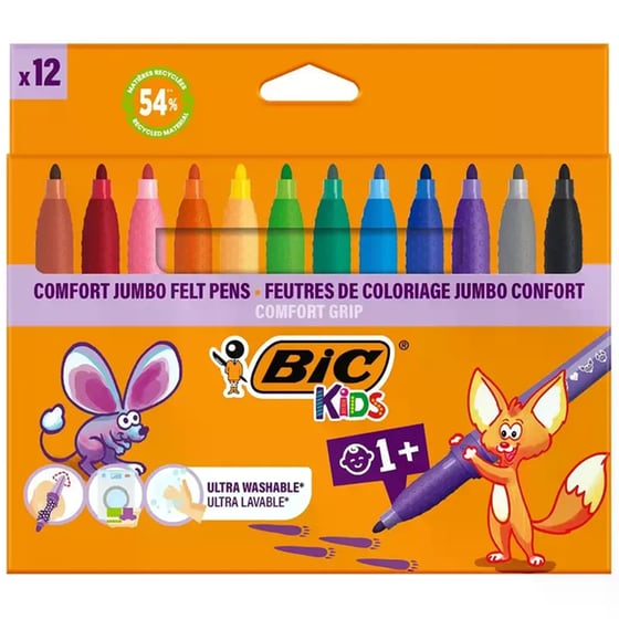 Μαρκαδόροι Bic Confort Jumbo 1.7 mm (12 Τεμάχια) image 0