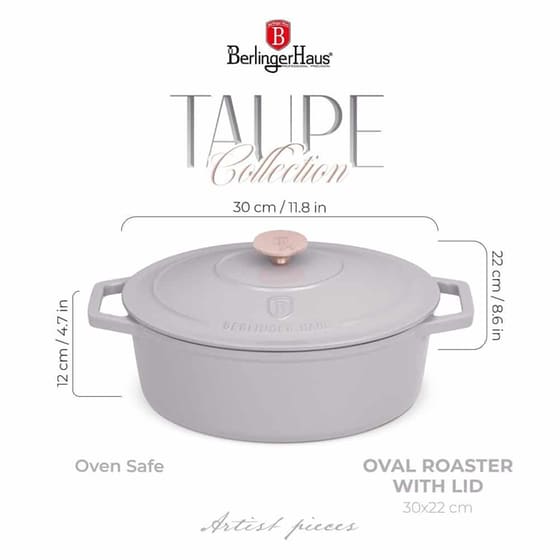 BERLINGER HAUS BH-6541 Μαντεμένια Γάστρα 30 cm 4.65 L Γκρι image 1