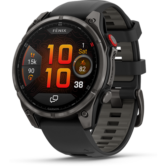 Smartwatch Garmin Fenix 8 Pro 47mm - Titanium Carbon Gray DLC with Black and Pebble Gray image 1