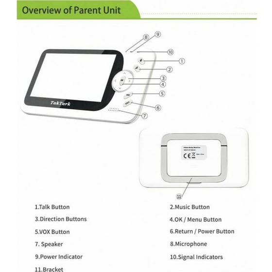 Baby Monitor VB VB608 - Λευκό image 1