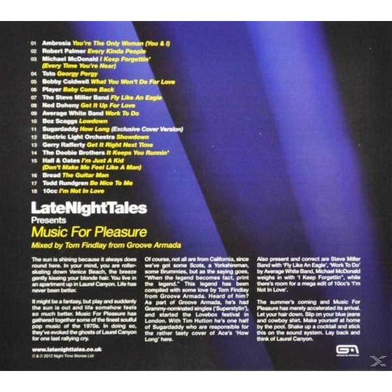 Late Night Tales Pres. Music For Pleasur image 1
