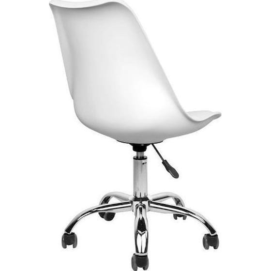 Καρέκλα Γραφείου ArteLibre Κυβέλη από Τεχνητό Δέρμα - Λευκή image 3