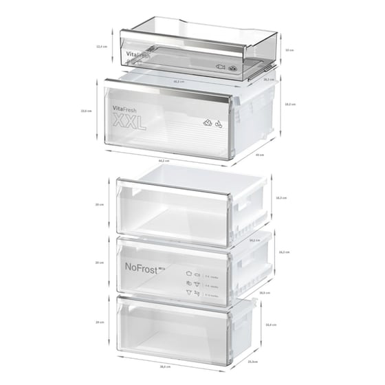 BOSCH KGN394ICF Ψυγειοκαταψύκτης Full No Frost 363 Lt Inox Antifinger image 8