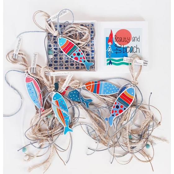 Διακοσμητικό Colourbox Designs Ξύλινο Ψαράκι 11x11x3 cm - Πολύχρωμο image 0