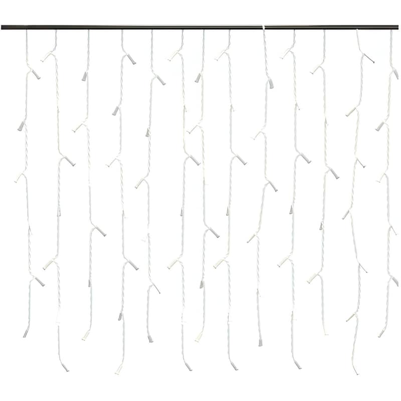 VIDAXL Χριστουγεννιάτικα Λαμπάκια Κουρτίνα VidaXL Κουρτίνα 400 Led 10m - Λευκό Θερμό