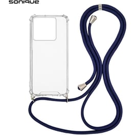 Θήκη Xiaomi Redmi Note 13 Pro 5G/ Poco X6 5G - Sonique Armor Σιλικόνης Με Κορδόνι Μπλε Σκούρο - Clear