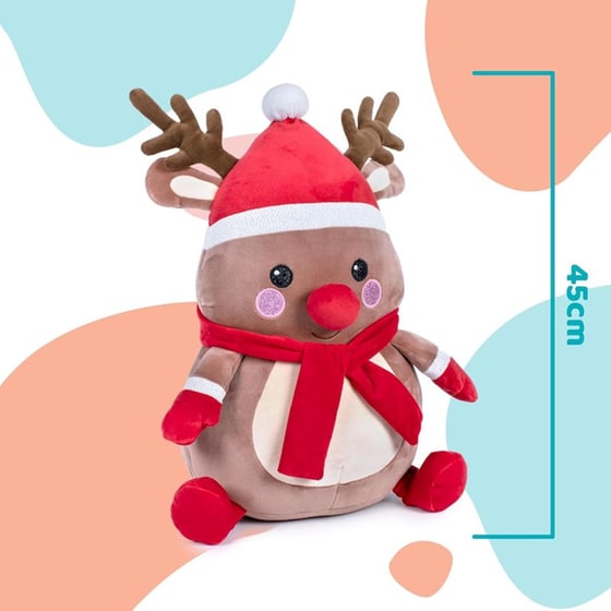 Λούτρινος Τάρανδος Softies Happy Christmas Rudolf (45cm) image 1