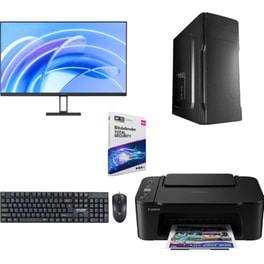 Bundle Desktop Intra (Ryzen 3-3200G/8GB/240GB SSD/Radeon Vega 8 Graphics/Windows 11 Home) + Xiaomi Monitor A24i 24'' FHD 100Hz 6ms IPS + Πληκτρολόγιο & Ποντίκι Alcatroz + Canon TS3750i Inkjet με Wi-Fi + Antivirus Bitdefender