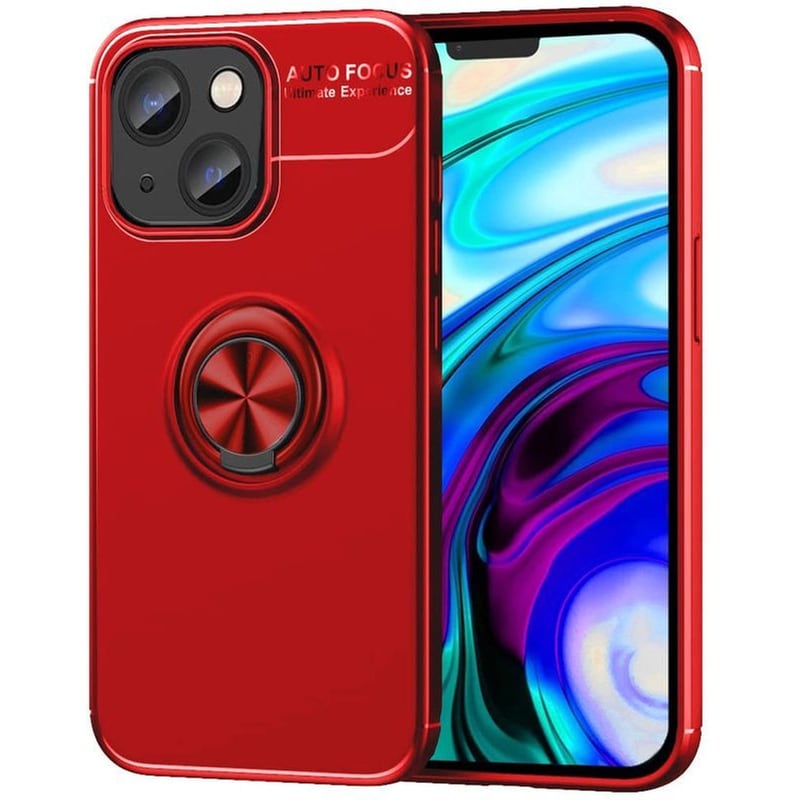 Θήκη Apple iPhone 14 - Ancus AutoFocus Shockproof με Ring Holder - Red