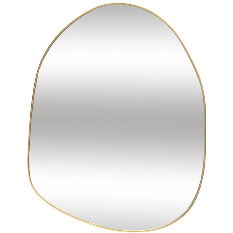 Διακοσμητικός Καθρέφτης Τοίχου Spitishop Πλαστικός 30x1.5x39 cm - Χρυσό