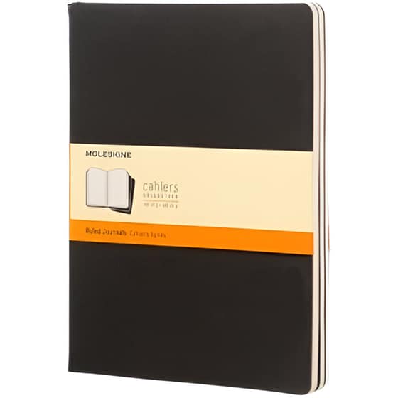 Σημειωματάριο Moleskine Cahier Journal Μαύρο Extra XL (3 Τεμάχια) image 0