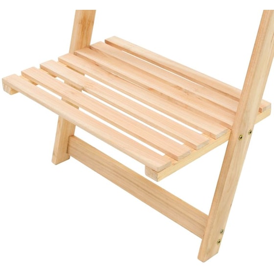 Ραφιέρα VidaXL Σκάλα από Ξύλο Κέδρου 41.5x30x176 cm - Μπεζ image 3