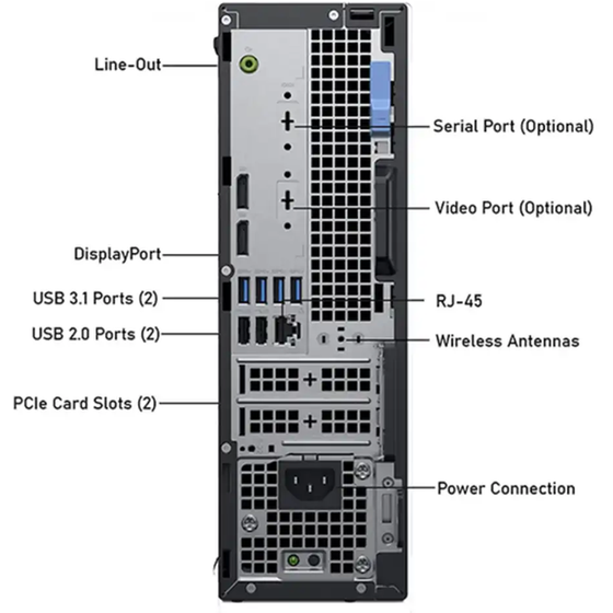Refurbished Desktop Dell Optiplex 5060 SFF (Intel Core i5-8400/8GB/256GB/HD Graphics/Win11Home) | Grade A+ image 1