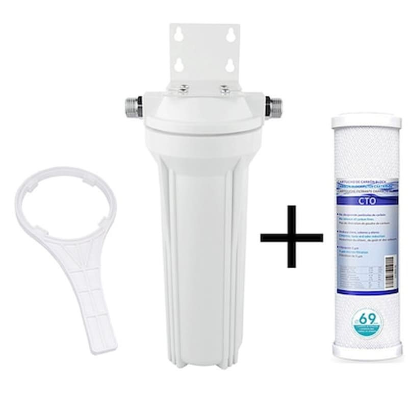 QWATERFILTERS Φίλτρο Κάτω Πάγκου 1/2 + Φίλτρο Cto-φ69 5 Micron