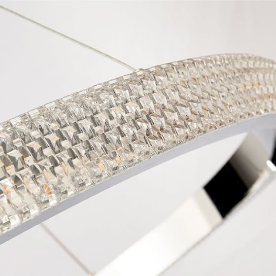 Φωτιστικό Οροφής Led Dimmable Homelighting Amarylis 77-8164 από Αλουμίνιο - Ασημί image 1