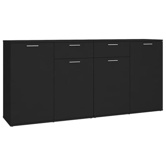 Vidaxl Μπουφές Μαύρος 160 X 36 X 75 Εκ. Από Μοριοσανίδα image 2