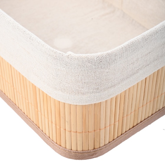 Καλάθι Αποθήκευσης Estia Bamboo Essentials 02-19655 24.5x15x10 cm - Μπεζ image 2