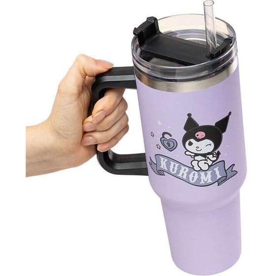 Ποτήρι Θερμός με Καλαμάκι Paladone Kuromi 900ml image 2