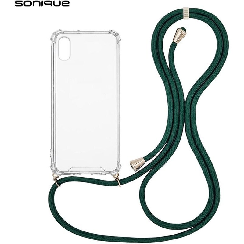 Θήκη Apple iPhone X / iPhone XS - Sonique με Κορδόνι Armor Clear - Πράσινο