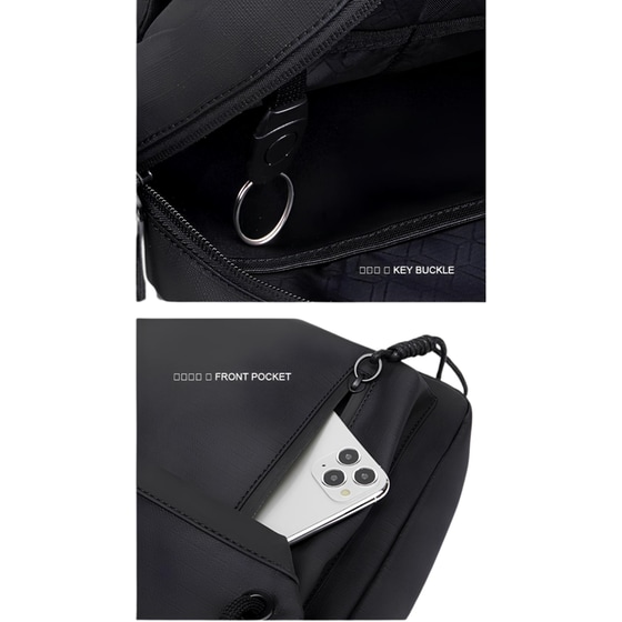 Τσαντάκι Ώμου Arctic Hunter K00527 με Θήκη Tablet - 5lt - Μαύρο image 2