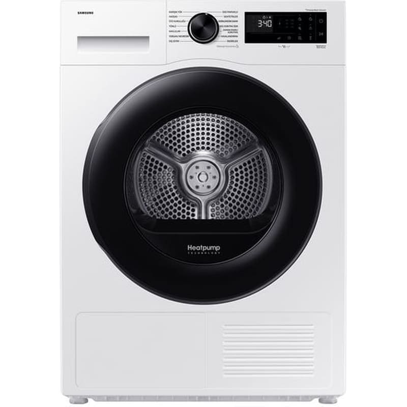 SAMSUNG DV90DG52A0AELE 9 kg με Αντλία Θερμότητας Λευκό Στεγνωτήριο Ρούχων