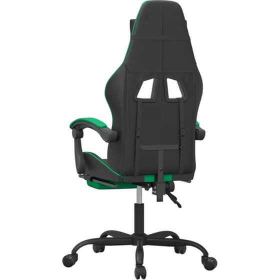 Καρέκλα Gaming VIDAXL 3143833 με Υποπόδιο από Τεχνητό Δέρμα - Μαύρο image 3