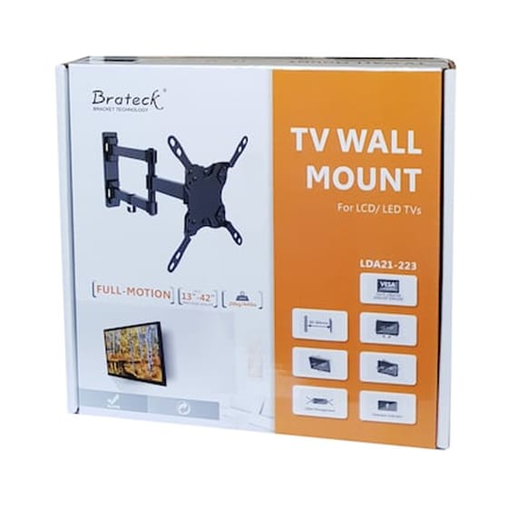 Βάση Τηλεόρασης Επιτοίχια Brateck Lda21-223 με Βραχίονα 13" - 42" έως 20 kg image 1